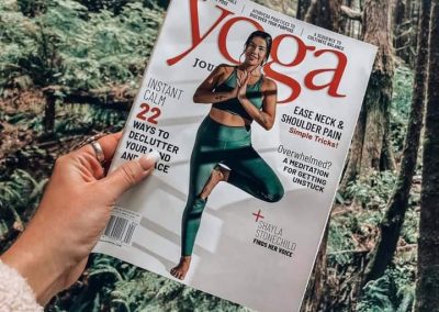 Shayla our pupil on Yoga Journal March 2021